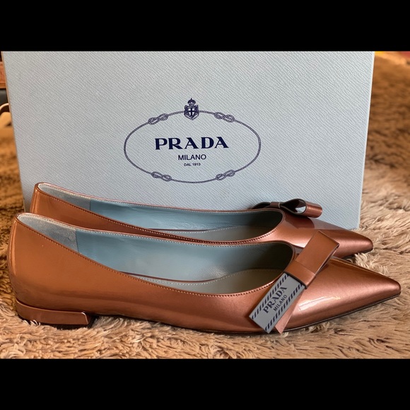 Prada logo mauve ballerina flat - Picture 3 of 4